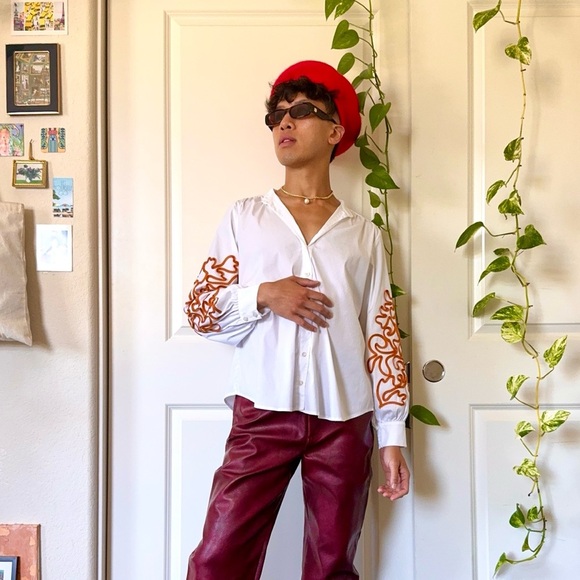 Vintage Chico’s Abatract White Sleeve Shirt - Picture 3 of 6